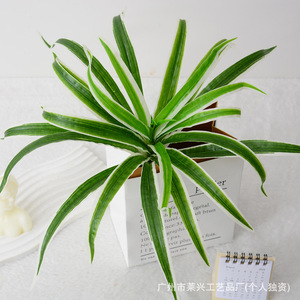 Laixing <b>Artificial</b> <b>Spider</b> <b>Plant</b> 35Cm White Edged Soft Pvc High Simulation Home Decoration - Product Image 1