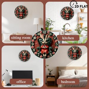 Round Wooden <b>Wall</b> <b>Clock</b> 25x25cm <b>Silent</b> Quartz <b>Clock</b> For Bedroom Living Room Home Decor - Product Image 5