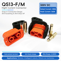 Connecteur d'équipement d'impression 3D industrielle QS13 300A, prise d'alimentation anti-étincelles haute intensité 500V DC