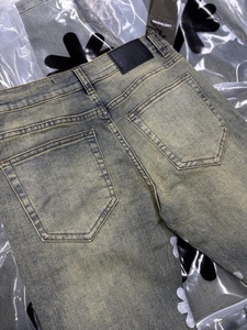 <span class=keywords><strong>Jeans</strong></span> da <span class=keywords><strong>Uomo</strong></span> LOSTSHDWS: Pantaloni in Denim Pesante Ricamato, Stile Streetwear, Lavaggio Acido, Modello Svasato - Vendita all'Ingrosso - Product Image 3