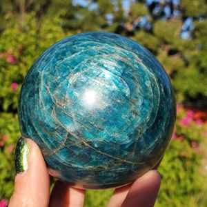 Wholesale High Quality Blue Apatite Sphere, <b>Table</b> Accent & Home Decoration, Meaningful Gifts, for Graduation & Holiday Gift - Product Image 2