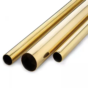 Aisi Inox 201 304 316 mirror satin surface golden colored stainless steel pipe/gold tube from China