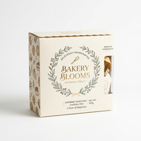 Boîte à biscuits rigide de haute qualité en carton pour pâtisserie, desserts et en-cas, emballage avec design personnalisé