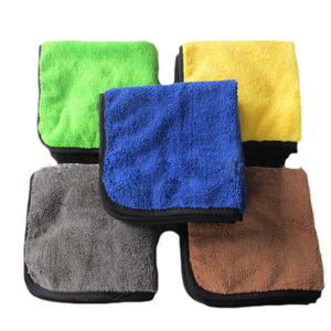 Serviette de lavage auto en microfibre 40x40cm 400gsm grise absorbante pour le cirage, le polissage, le detailing et le nettoyage - Product Image 4