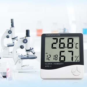 Funade <b>Digital</b> Thermometer Hygrometer HTC-1 Laboratory Use With <b>Clock</b> Display - Product Image 2