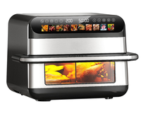 Friteuse à air double panier 9L avec fenêtre de visualisation, 2400W haute puissance, synchronisation intelligente, cuve métallique, cuisson saine sans huile pour la famille