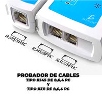 Comprobador de Cables RJ45 RJ11 RJ12 UTP, Herramienta de Prueba de Cables de Red, Conjunto Maestro-Esclavo