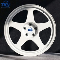 Jantes de course personnalisées de style JDM rétro de 17 à 22 pouces, 5x120 5x114.3, finition blanche brillante, 5 branches, forgées, pour Honda, Toyota, Mazda, BMW, Mini