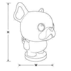 Estatua <span class=keywords><strong>de</strong></span> Perrito <span class=keywords><strong>de</strong></span> Dibujos Animados para Decoración <span class=keywords><strong>de</strong></span> Interiores, Galerías, Jardines y Exteriores, Escultura <span class=keywords><strong>de</strong></span> Bulldog Francés en Fibra <span class=keywords><strong>de</strong></span> Vidrio <span class=keywords><strong>de</strong></span> Alto Brillo - Product Image 5