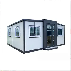 Wholesale Australia 20FT expandable office container double wing house home with Photovoltaic solar panel on hot selling