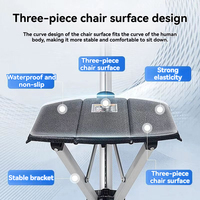 Chaise de canne pliante d'extérieur Ouverture électrique et béquille pliante en aluminium Aide à la marche pour les personnes âgées