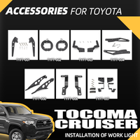 Kit de support de montage de charnière de capot en métal Offroad Led Light Pod Supports de lumière de capot de fossé compatibles avec Toyota Tacoma 2005-2015