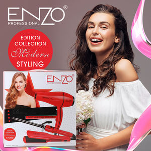 Cepillo de Aire Caliente 3 en 1 <span class=keywords><strong>ENZO</strong></span>, Herramientas de Peinado con Iones Negativos, Plancha de Pelo, Rizador de Aire, Secador de Pelo, Utilizado por Barberos y Estilistas - Product Image 2