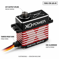 Servomoteur d'hélicoptère RC XQ-S8215D 15kg sans noyau, étanche, haute vitesse, pour bras robotique, engrenage en acier inoxydable, boîtier en aluminium, 8.4V