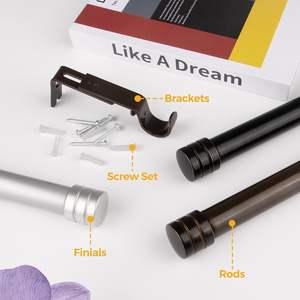 TAIWANG <span class=keywords><strong>tringle</strong></span> <span class=keywords><strong>à</strong></span> rideaux mur bâton sur rideaux 10mm / 12mm accessoires de <span class=keywords><strong>rideau</strong></span> simple pousser et tirer cuivre métal acier inoxydable - Product Image 5