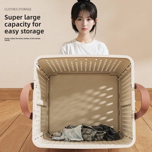 Cesto <span class=keywords><strong>per</strong></span> Bucato Pieghevole di Grande Capacità in Materiale PP <span class=keywords><strong>per</strong></span> Conservazione Vestiti Domestici e Uso <span class=keywords><strong>Bagno</strong></span> <span class=keywords><strong>Design</strong></span> Lussuoso e Leggero - Product Image 2