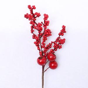 Pabrik SHUANGYUAN Grosir Cabang Buah Merah Buatan Dekorasi Rumah dan Pesta - Product Image 6