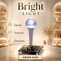 Bâton lumineux LED portable personnalisé en acrylique, boule lumineuse FineGreen avec impression numérique pour concerts, fêtes, promotion