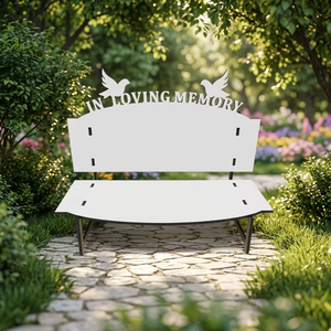 4/7 Inches Custom MDF Sublimation in Loving <strong>Memory</strong> Memorial <strong>Bench</strong> - Product Image 4