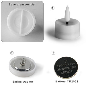 Pin hoạt động Flameless nhấp nháy LED <span class=keywords><strong>tealight</strong></span> nến trắng ấm cho bữa tiệc, đám cưới, sinh nhật, quà tặng và trang trí nội thất - Product Image 6