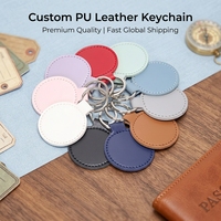 Porte-clés en cuir ronds colorés au design élégant, nouvelle collection populaire, vente en gros, pour cadeaux d'affaires, directement de l'usine