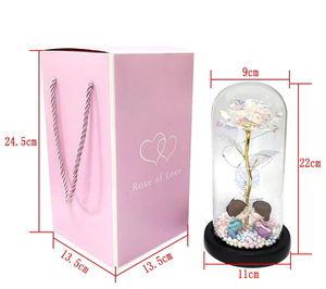 Rose Artificiali Galassia in Oro 24k con LED all'Ingrosso per Regali di San Valentino, Festa della Mamma e <span class=keywords><strong>Natale</strong></span> - Product Image 6