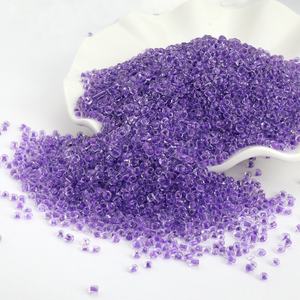 Venta al por mayor, paquete de 450G a granel, 3mm, corazón fluorescente teñido, cuentas de mijo de cristal, cuentas de cristal de Murano y cuentas de vidrio - Product Image 1