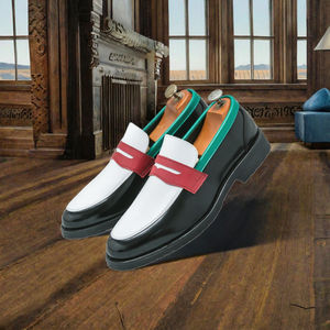 Mocassins à bout pointu pour hommes, décontractés, à enfiler, durables, faits main, classiques, Penny Loafer, pour mariage, solides, respirants, chaussures plates habillées - Product Image 3