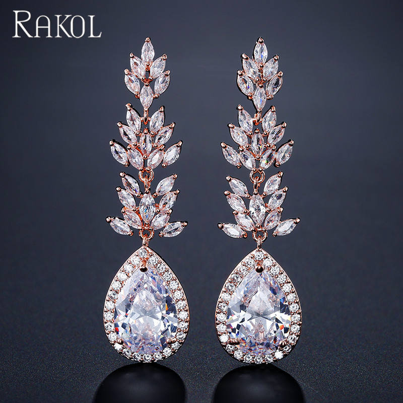 rose gold white stone