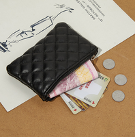 Tas kartu tunai kulit PU kustom amplop Spiral longgar portabel dan bergaya