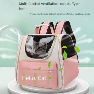 Multi Vent Transparent <b>Cat</b> <b>Backpack</b> Carrier Large Space Breathable Pet Travel <b>Backpack</b> for Small <b>Cat</b> Puppy Outdoor Walking - Product Image 2