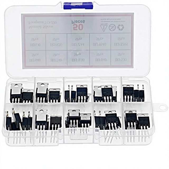 50Pcs 10Values MOSFET Transistor Assortment Kit Surface Mount IRF3205 IRF640 IRF740 IRF830 IRF840 IRF530 IRF630 IRF820 IRFZ44