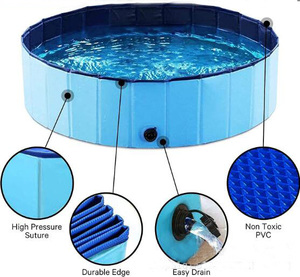 <span class=keywords><strong>Baignoire</strong></span> extérieure avec doublure de protection pour chiens et enfants, PVC de haute qualité, piscines pliables pour animaux de compagnie - Product Image 4