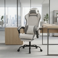 Chaise inclinable pivotante ergonomique en cuir, hauteur réglable, design européen, garantie 2 ans, utilisation professionnelle et domestique, chaise de jeu en acier