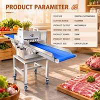 Machine à trancher la viande fraîche électrique, coupe-viande automatique pour le traitement du bœuf, du porc et du poulet, 220/380V, 300-500kg/h