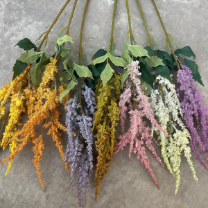 New Design Single Stem Artificial Silk Astilbe Flowers Green White Astilbe Flower for Home Wedding <b>Decoration</b> - Product Image 5