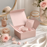 Boîte en papier pliable violette pour coffret cadeau d'abonnement avec rabat magnétique, impression personnalisée de luxe