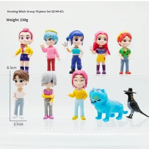 Nuovo Set di 6 Statuette PVC Kpop <span class=keywords><strong>Demon</strong></span> Hunters, Giocattoli DIY, Ornamenti, Blind Box, Divertenti Bambole per Bambini - Product Image 5