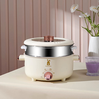 Nouvelle arrivée marmite électrique multifonctionnelle cuisine marmite chaude table électrique avec couvercle en verre trempé interrupteur réglable