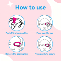 Patch oculaire adhésif pour enfants, hypoallergénique, patchs pour l'amblyopie, OEM, couvre-œil médical à motif de dessin animé