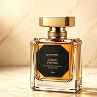 Autocollant de parfum octogonal irrégulier découpé, gaufré en relief UV, impression vinyle de luxe avec feuille d'or rose pour emballage de bouteille cosmétique
