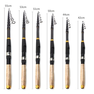 Canne à pêche télescopique courte, cannes à pêche en mer courtes avec poignée en liège et anneaux <span class=keywords><strong>de</strong></span> guidage en céramique – Meilleures ventes en Europe et aux États-Unis - Product Image 4