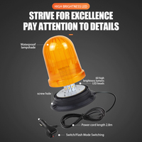 Luz Estroboscópica Giratoria, Luz de Advertencia de Seguridad para Techo, 60 LED, 12V, IP65, Impermeable, Emergencia, Carretilla Elevadora, Carrito de Golf, Autobús Escolar, Novedad