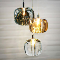 Lustre personnalisé Yihao, design moderne et luxueux, cristaux K9, télécommande, pour villa, hôtel, escalier, luminaire