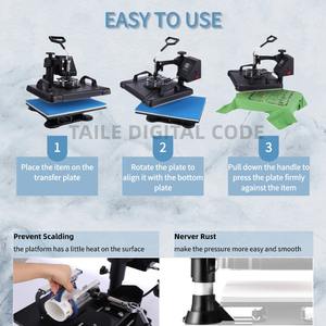 Pressa a Caldo Combinata 5 in <span class=keywords><strong>1</strong></span> con Display LCD Doppio per Stampa su Magliette, Tazze e Piatti - Product Image 3