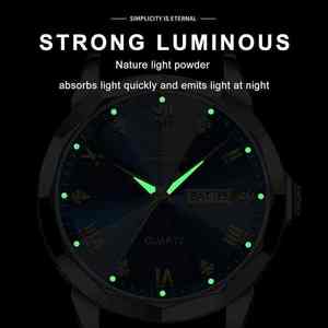 Montre à quartz pour homme, cadran en verre, acier inoxydable de haute qualité, étanche, lumineuse, date, pour 810 - Product Image 4