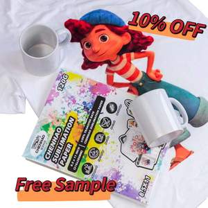 Échantillon gratuit 100-120 g/m² Papier de sublimation à séchage instantané pour encre à colorant plat, sans transfert de découpe, pour tasses, tissus et films de transfert thermique - Product Image 1