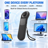 Mini souris Air Mouse avec pavé tactile, pointeur laser, télécommande de présentation, défileur pour réseaux sociaux, compatible mobile, tablette, Mac, ordinateur