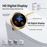 Toilette bidet intelligente sans réservoir au design minimaliste avec affichage numérique, certifiée CE, articles sanitaires de luxe, personnalisation ODM et OEM