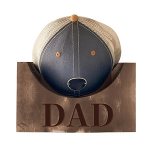 Wooden <b>Hat</b> Rack Baseball Cap Storage <b>Stand</b> Single Layer Desktop Display Shelf For Cloth <b>Hats</b> Dad Engraved - Product Image 5